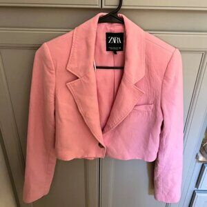 Womens Zara brand cropped light weight jacket great for summer and spring size